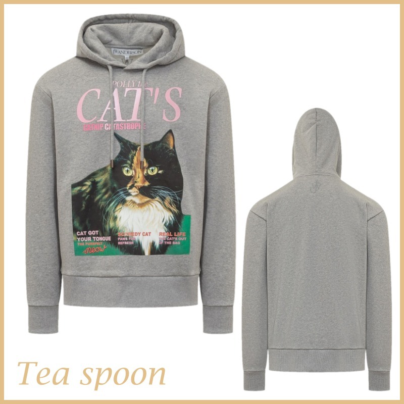 JW ANDERSON◆残りわずか CATプリント フード パーカー 送料込