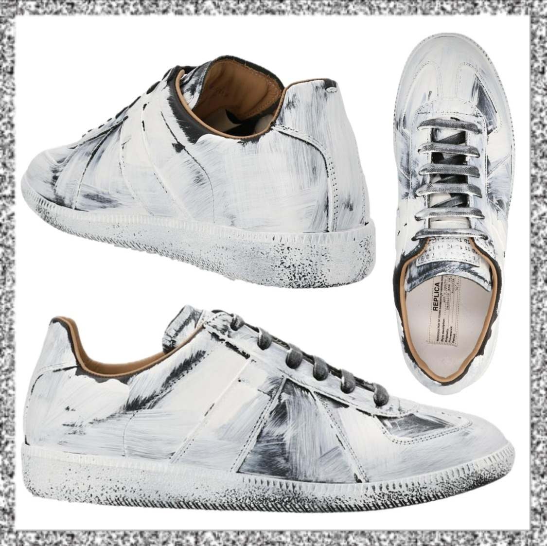 Maison Margiela スニーカー 本革レザー白 Replica Bianchetto