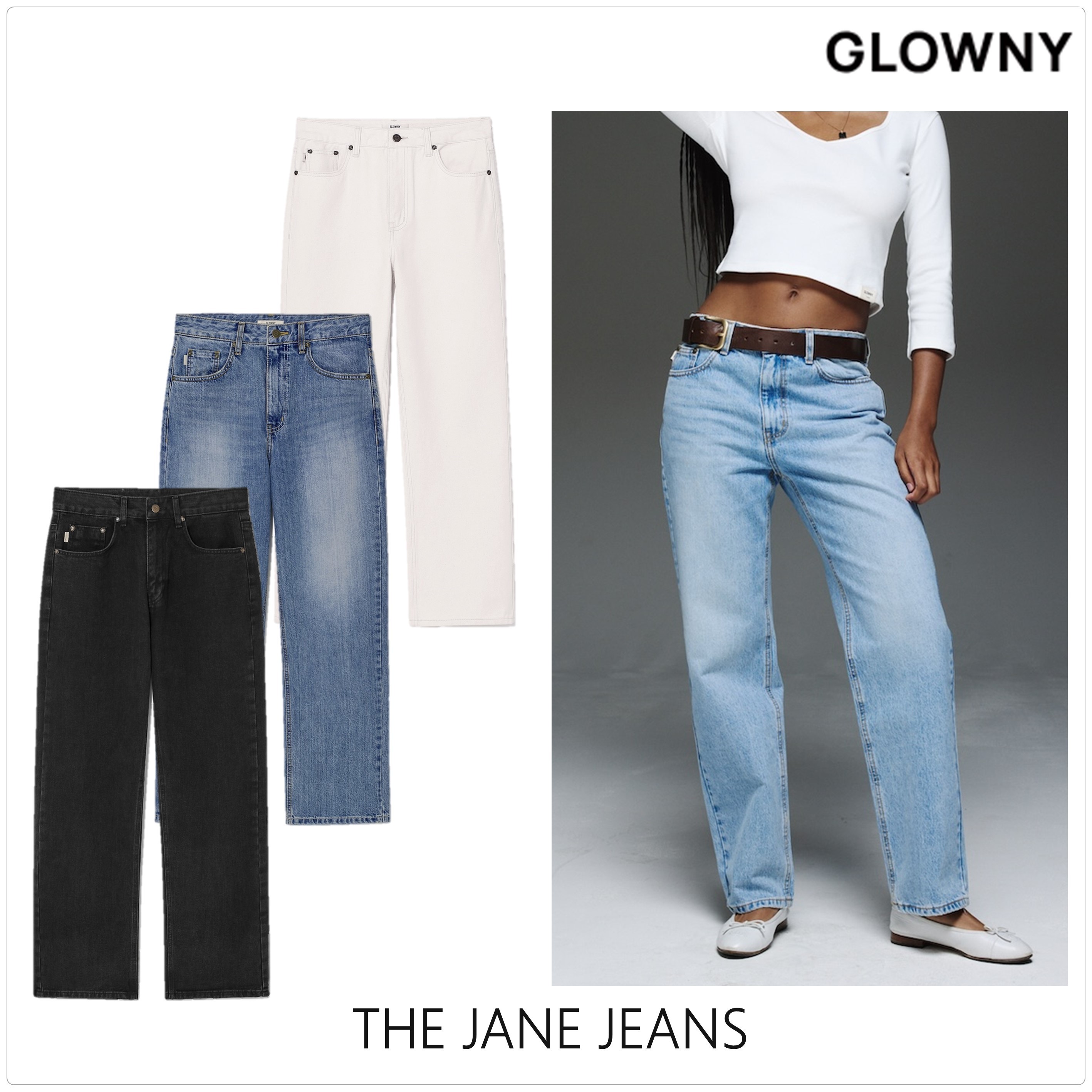 [GLOWNY] THE JANE ジーンズ★新作・24AW★人気★韓国★