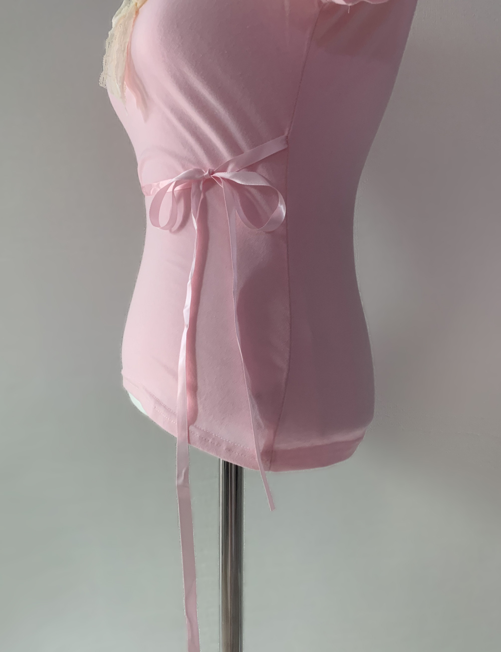 【suzen】Tinifu Ribbon Lace Top