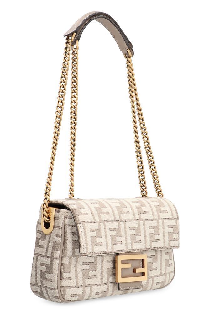 関税送料込★FENDI★バゲット チェーン ミディ バッグ★グレー系