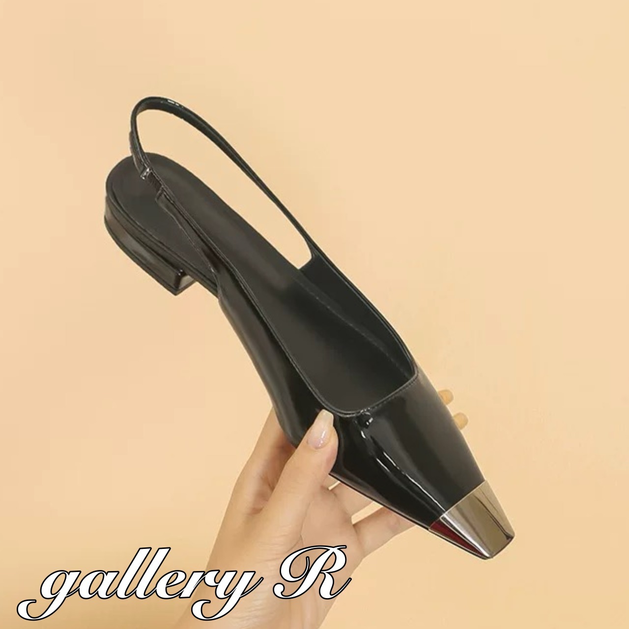 サンダル 黒 ブラック ハイヒール 22.0cm/25.0cm