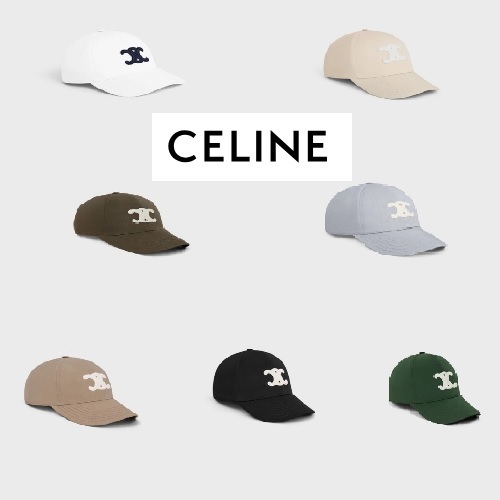 CELINE トリオンフ コットンベースボールキャップ
