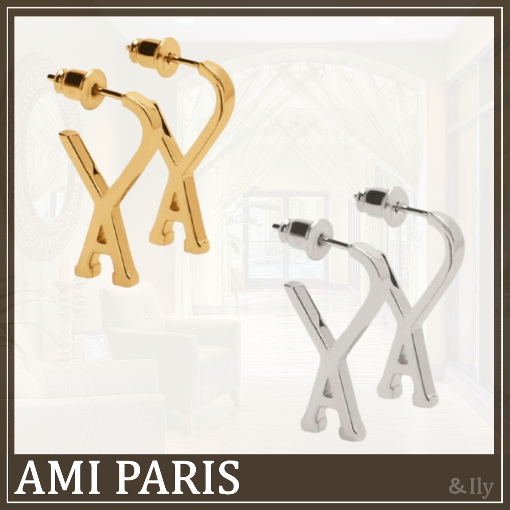【送関込】AMI PARIS☆Ami de Coeur ハート ロゴ フープピアス