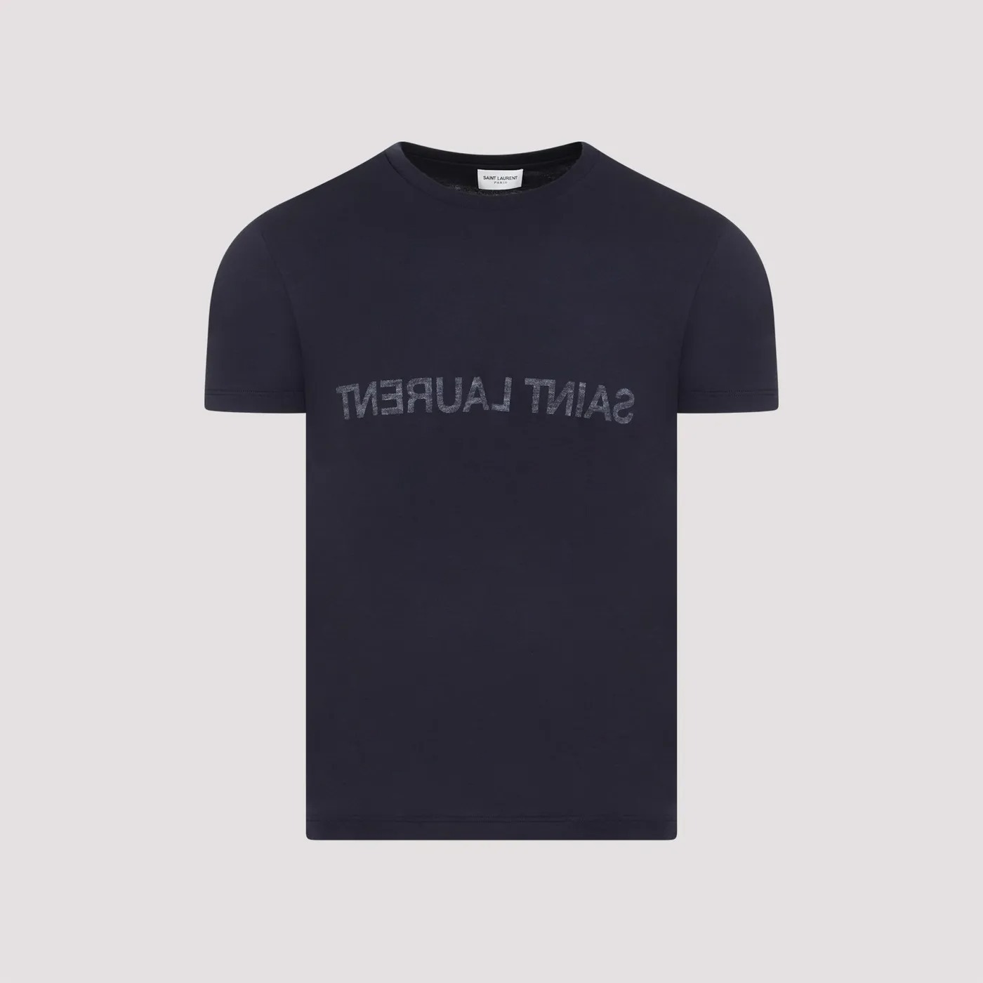 サンローラン リバースロゴTシャツ ネイビー