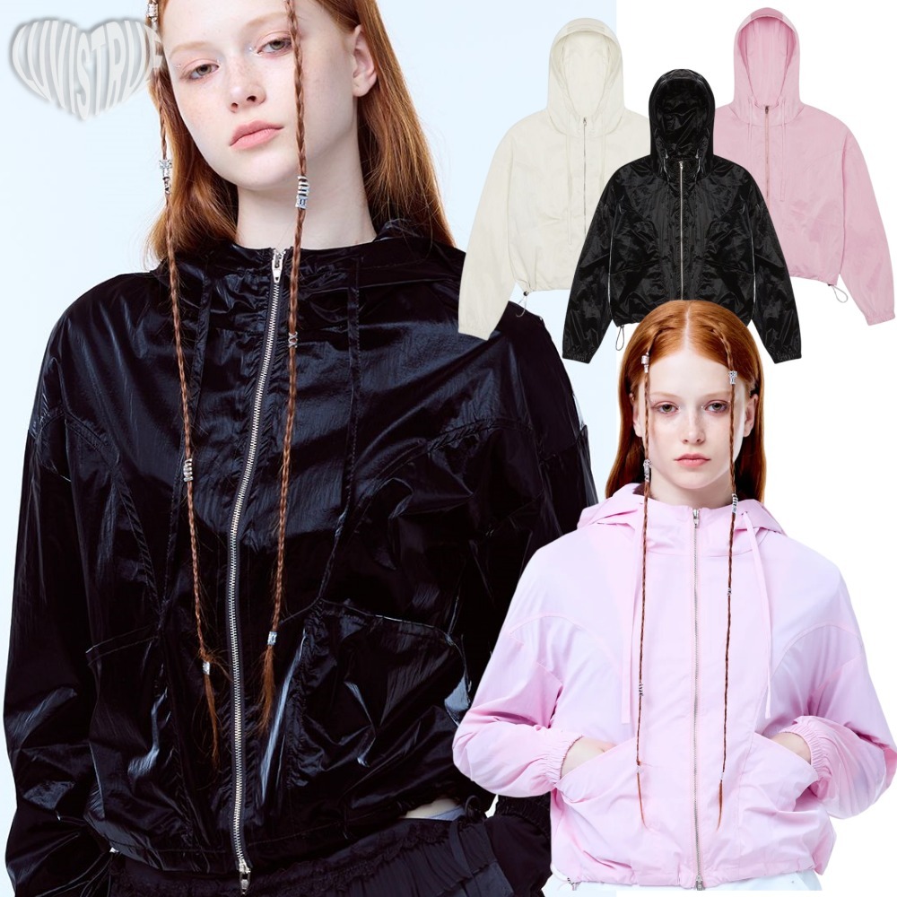 LUV IS TRUE★韓国★人気★PA GLOSSY NYLON JACKET 3色