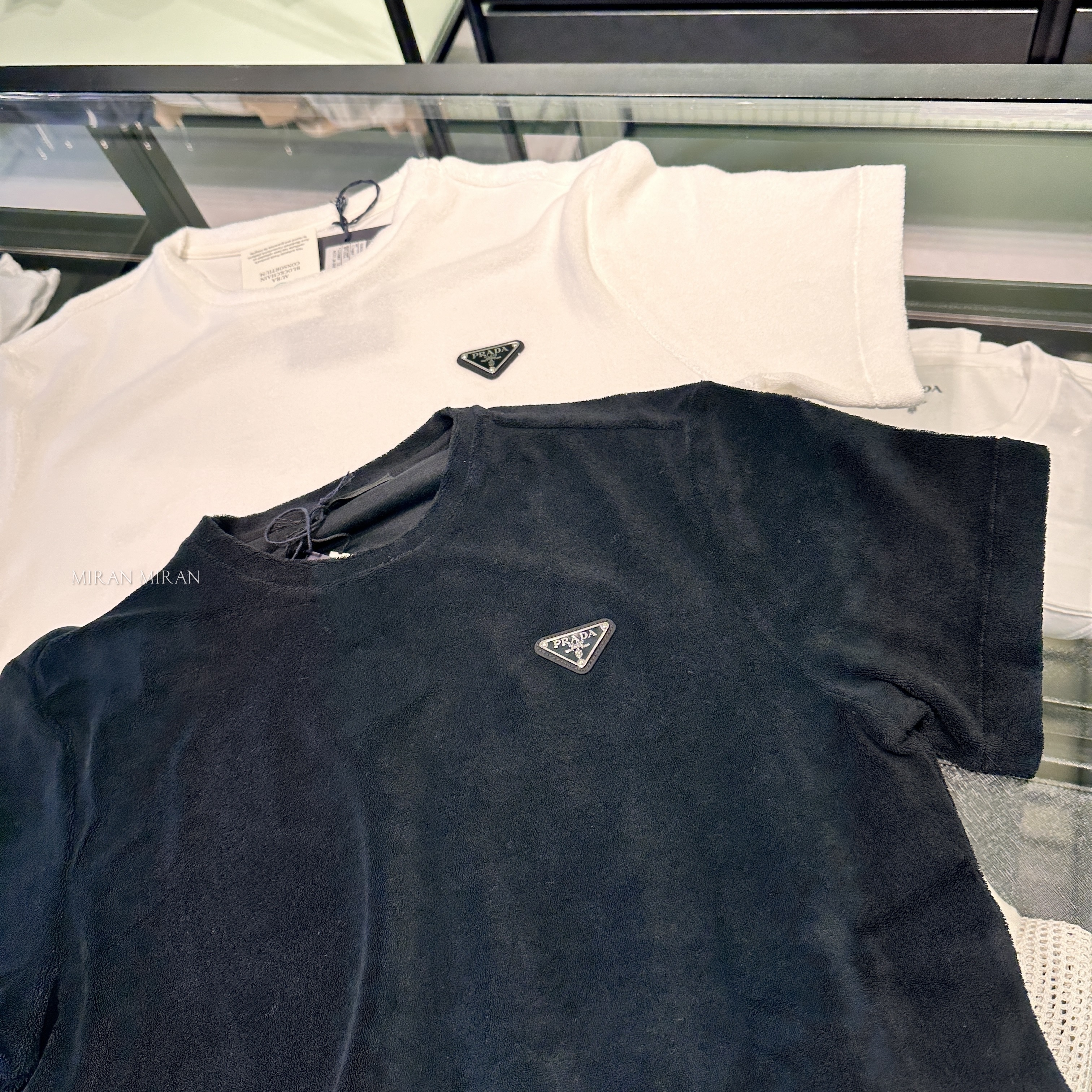 追跡付き発送【PRADA】コットンテリー Tシャツ/UJN885