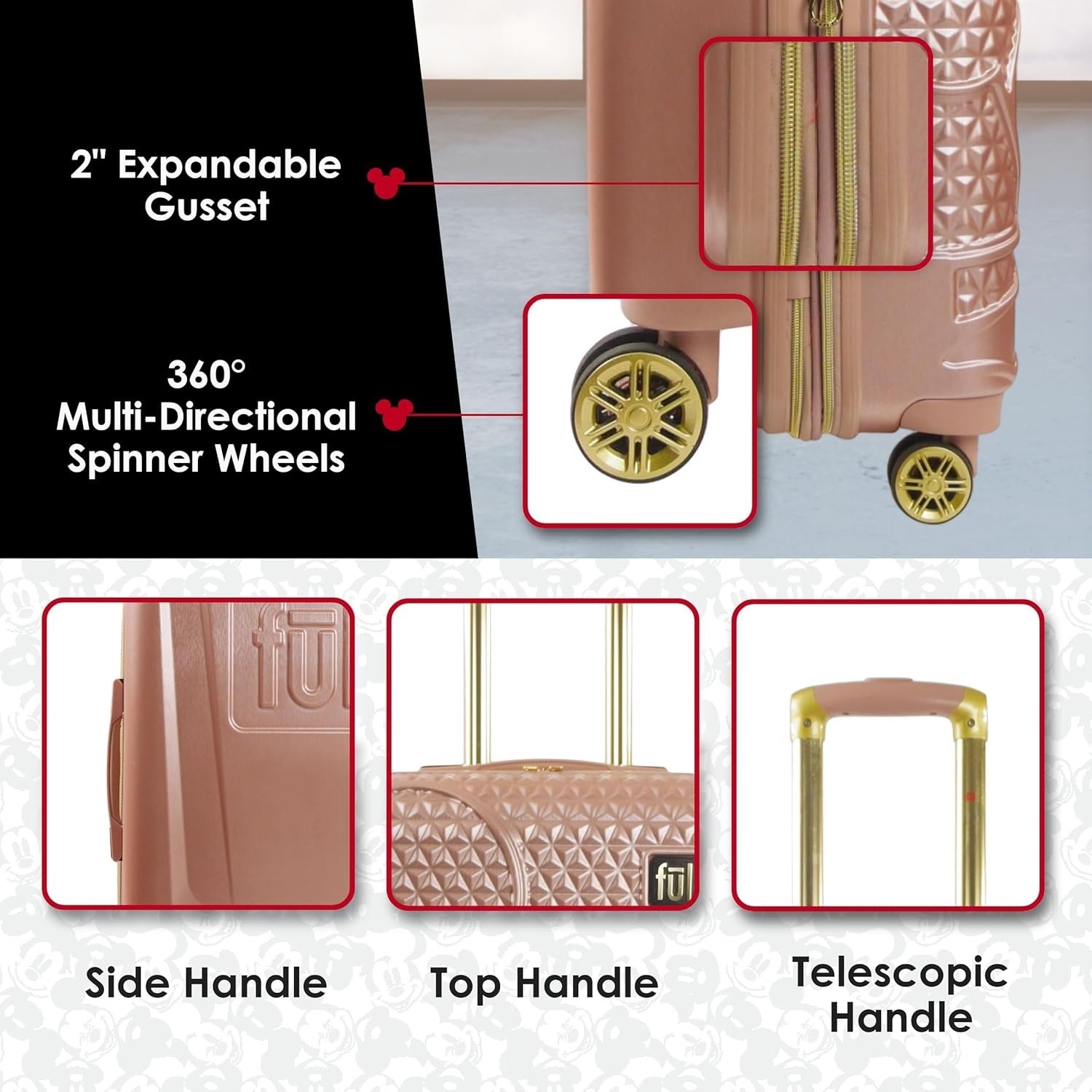 FUL ディズニー ミッキーマウス スーツケース 29インチ (73.6cm)
