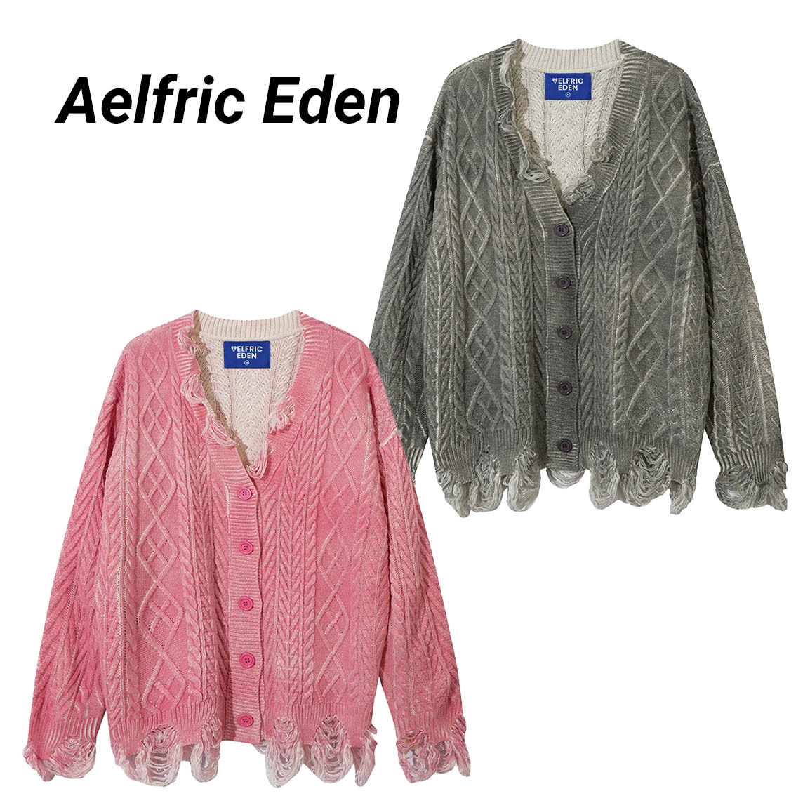 ◆Aelfric Eden◆Gradient Distressed カーディガン 送料込