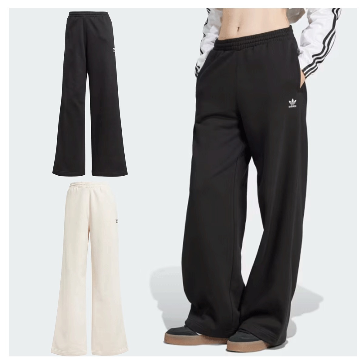 パンツ ADIDAS wide leg fleece pants 4FK1676