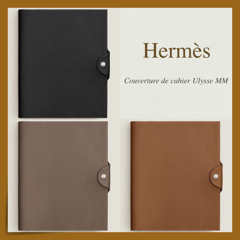 【HERMES】カラバリ×上質本革レザー ☆ Ulysse MM ノートカバー