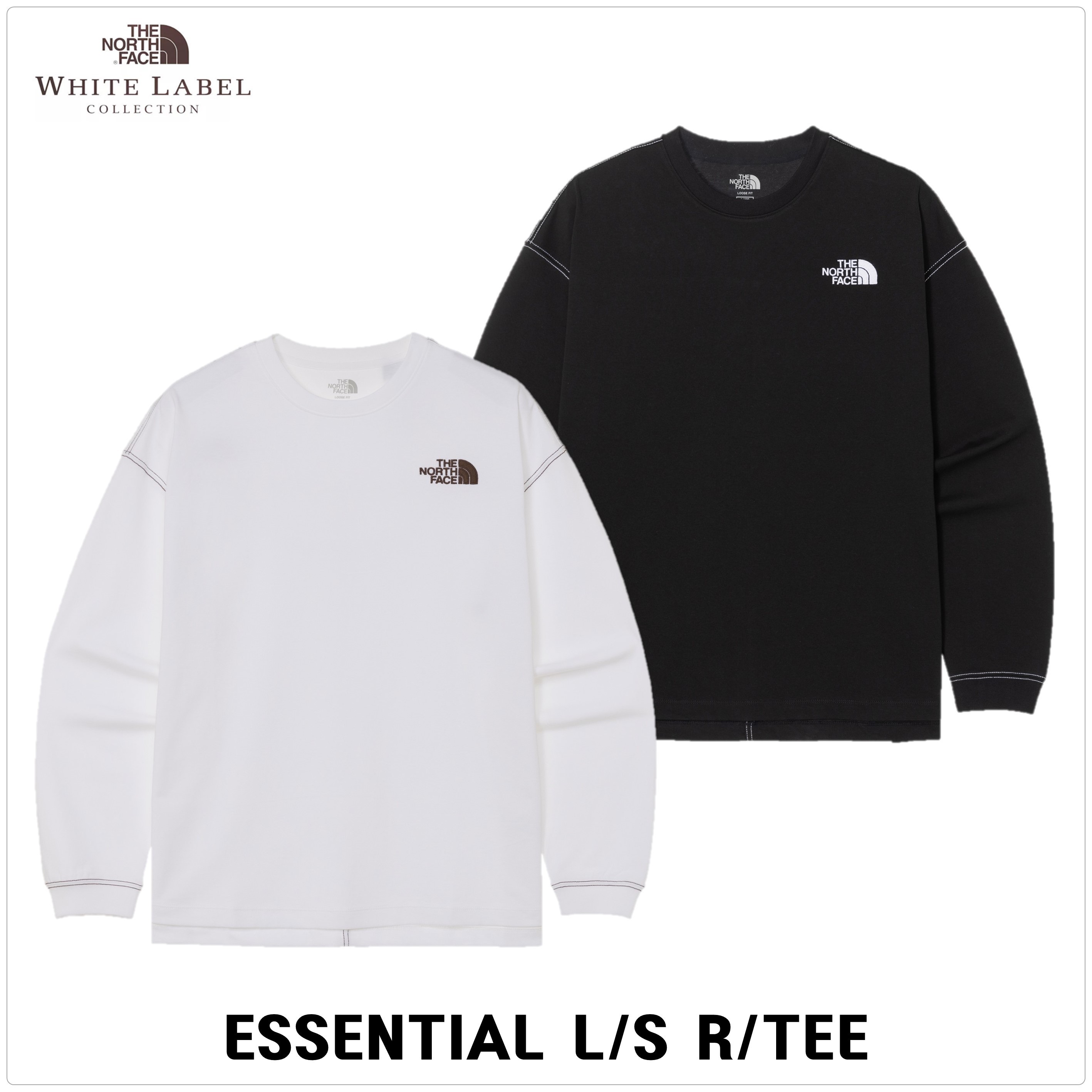 [ノースフェイス]ESSENTIAL 長袖 ラウンドTシャツ★新作・24AW★