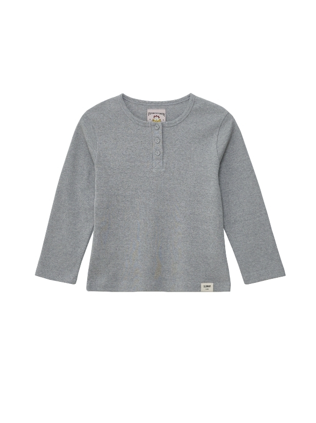 ★韓国人気★GLOWNY★3/4 BUTTON FLY TEE★ボタンフライティー★ 3/4 BUTTON FLY TEE (WHITE) - GLOWNY