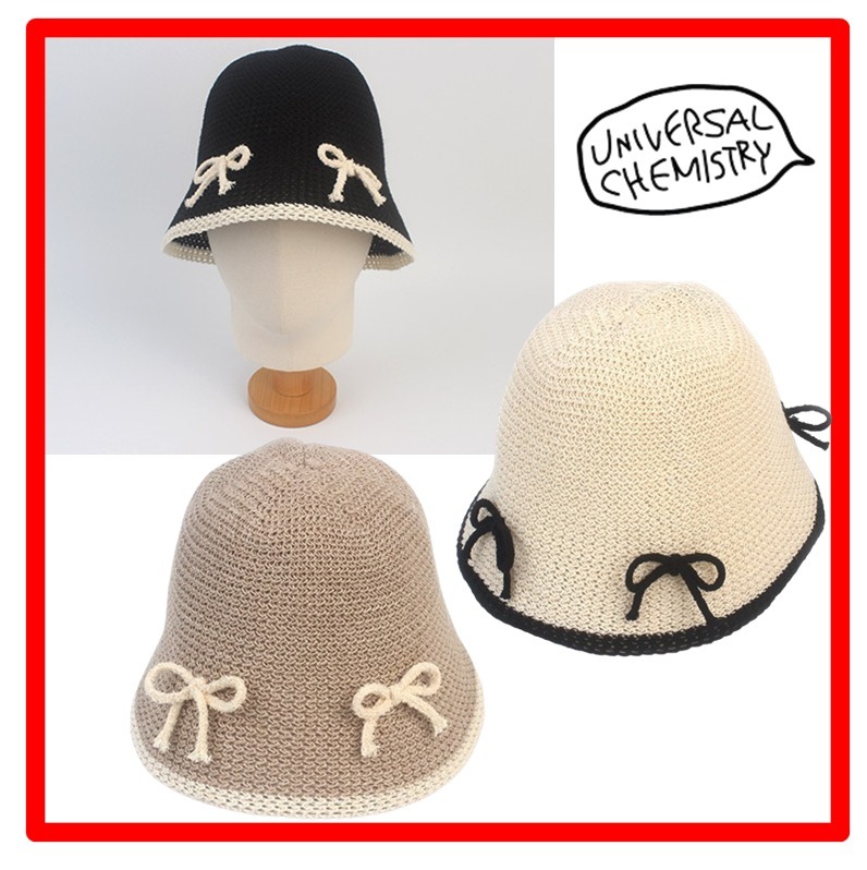 ☆【UNIVERSAL CHEMISTRY】☆Ribbon Edge Linen Bucket Ha.t☆