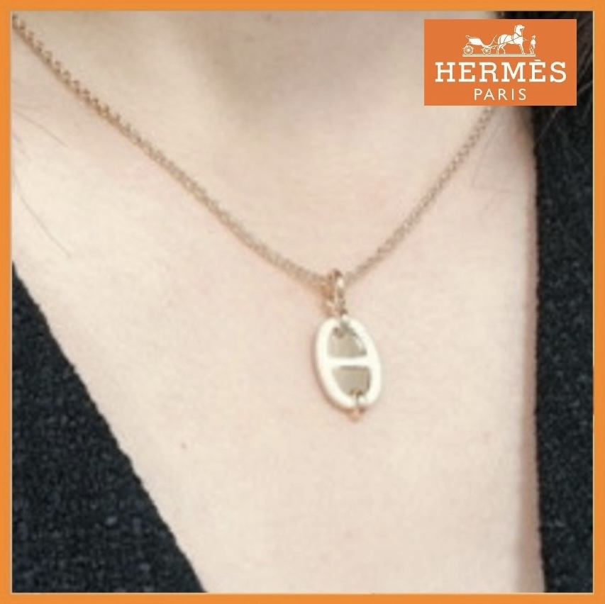 〈シンプルで可愛い♪〉HERMES 【MiniMaillon】ネックレスS