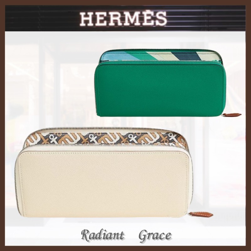 《内側のデザインも可愛い♡》HERMES シルクイン 長財布