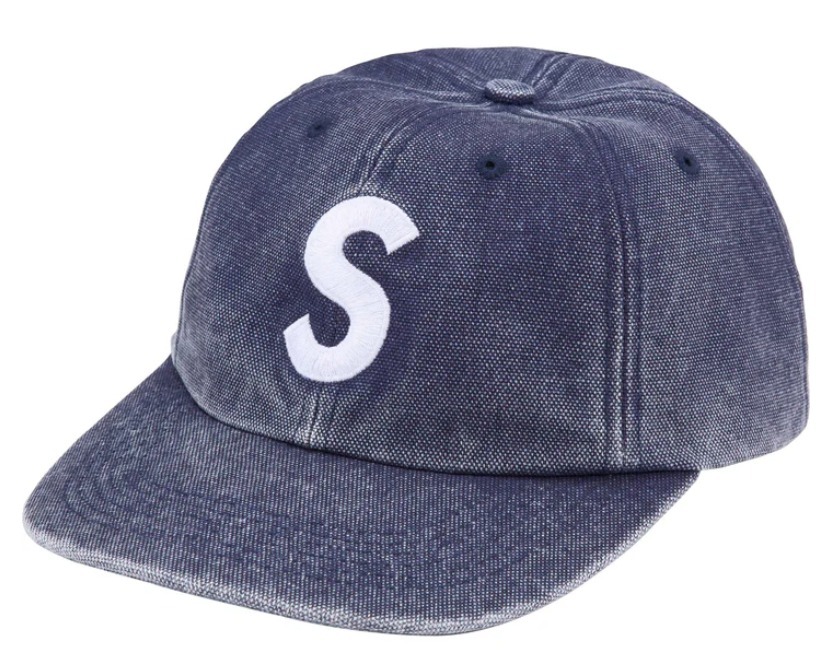 NAVY【在庫あり】SUPREME 24FW PIGMENT S LOGO 6-PANEL CAP