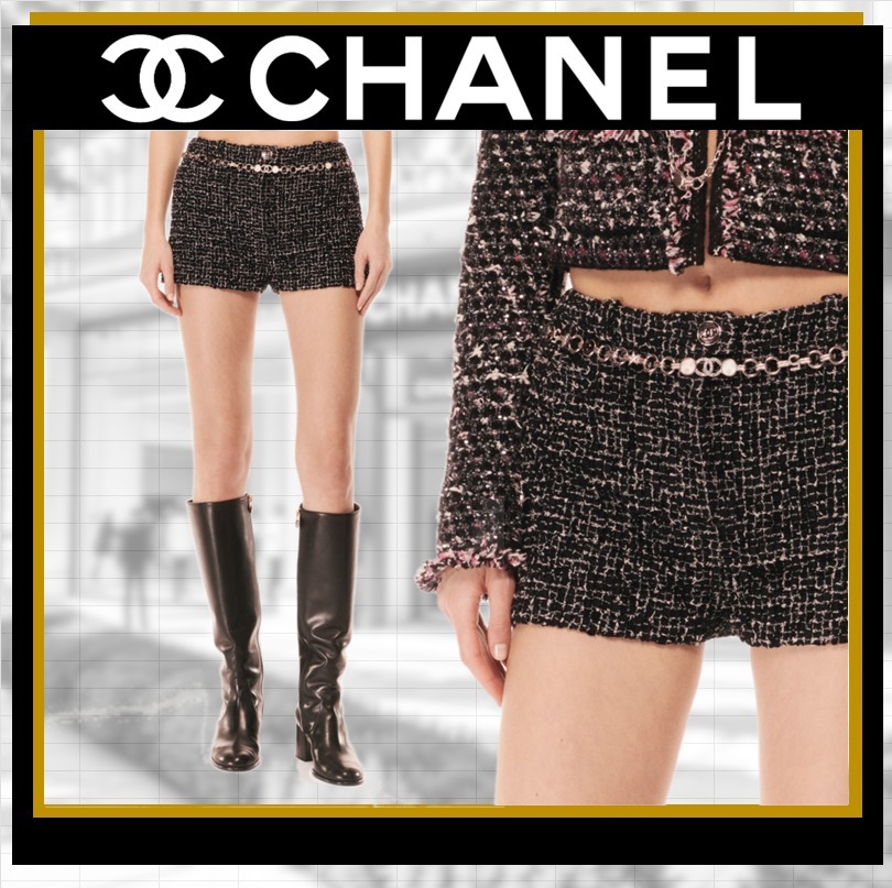 ★大人っぽいツイード★CHANEL パンツ デイリースタイルにCHANELの魅力を】◇CHANEL◇ショートパンツ