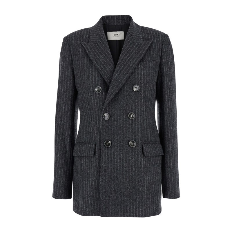 ジャケット AMI PARIS FW24 DOUBLE BREASTED JACKET (FBV217 WV00480511)