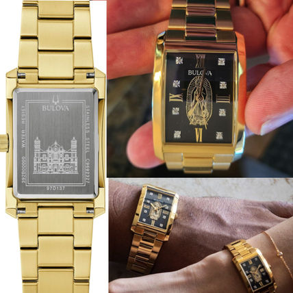 雑誌で紹介された ゴールド（金色）系 BULOVA アナログ時計(メンズ ) (ブローバ 時計