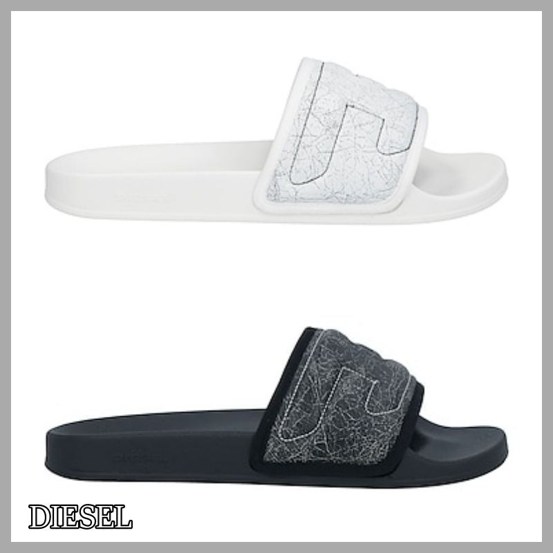 【DIESEL】ディーゼル Dロゴ ラバー スライドサンダル