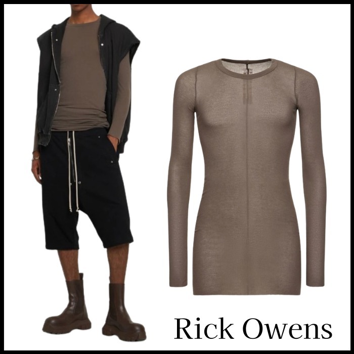 【関税込】Rick Owens リック オウエンス 長袖リブTシャツ