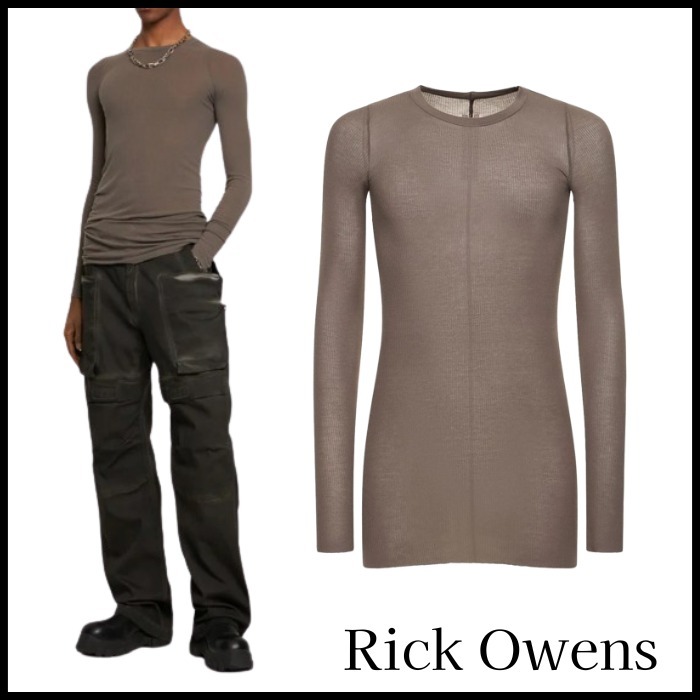 【関税込】Rick Owens リック オウエンス シルク 長袖Tシャツ