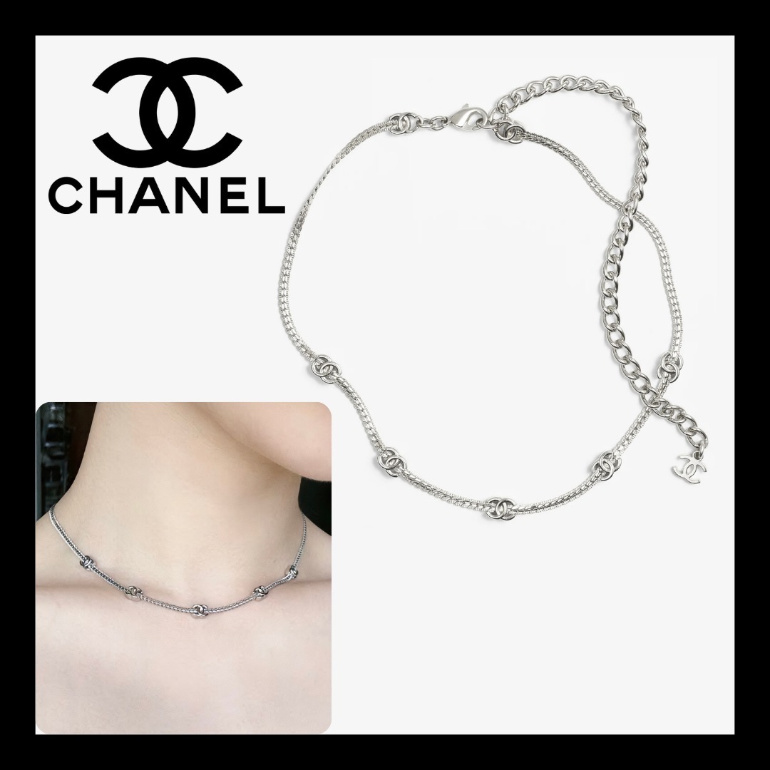 【ブレスレットとしても使える・新作】CHANEL チョーカー CCロゴ