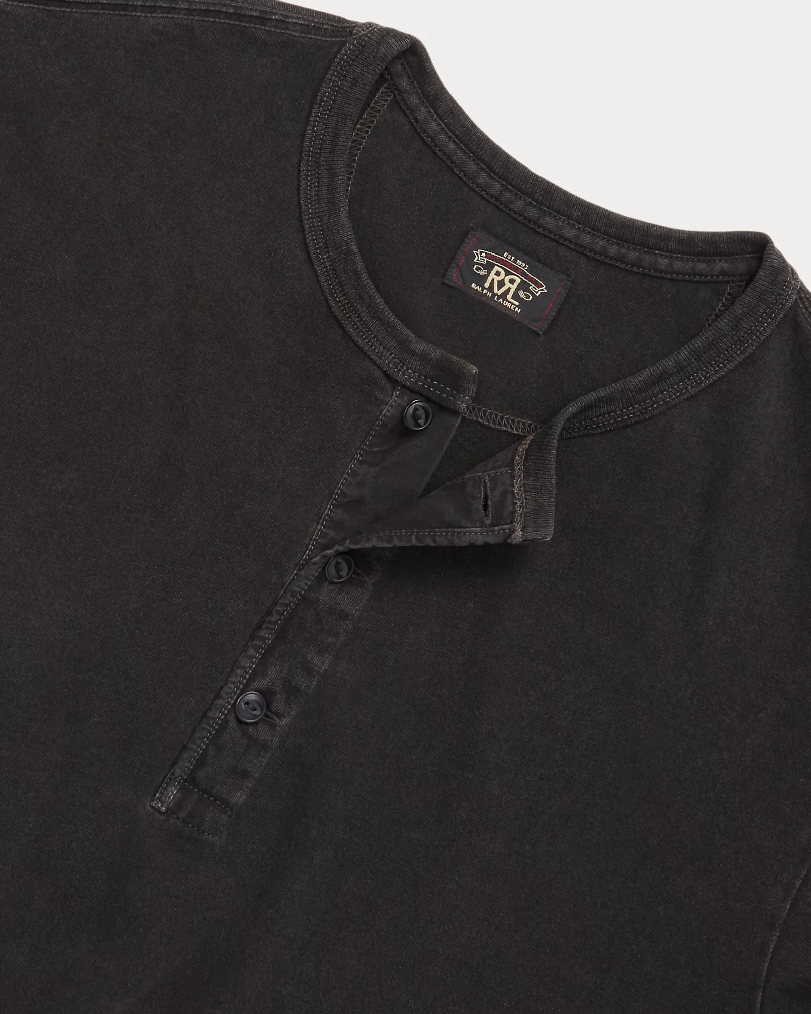 インディゴ染め ジャージー 長袖Tシャツ【RRL】ヴィンテージ風 インディゴ染め ジャージー長袖Tシャツ【RRL】ヴィンテージ風 黒