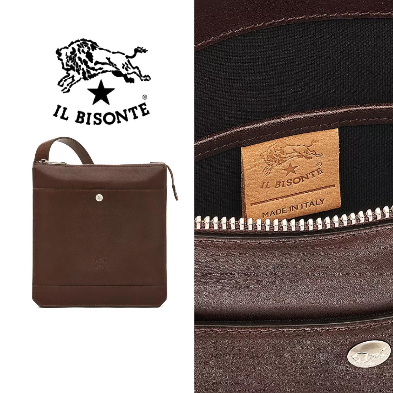 おすすめ【Il Bisonte】 Meleto レザー クロスボディバッグ