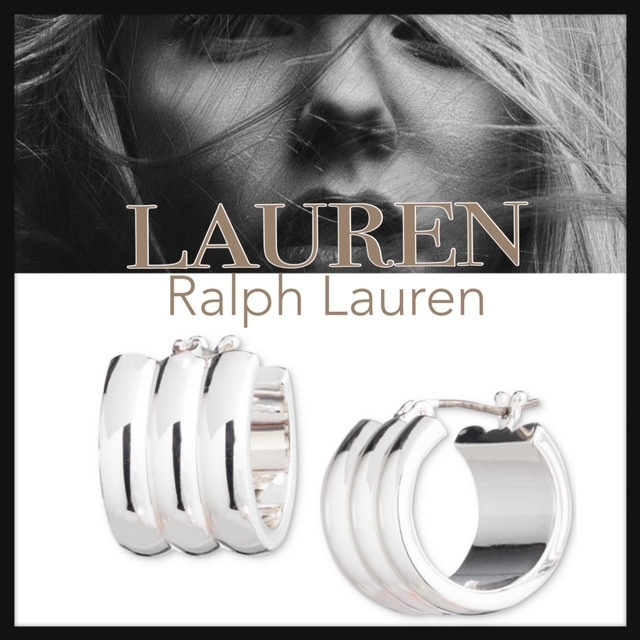 NEW★Ralph Lauren★リブ・フープイヤリング