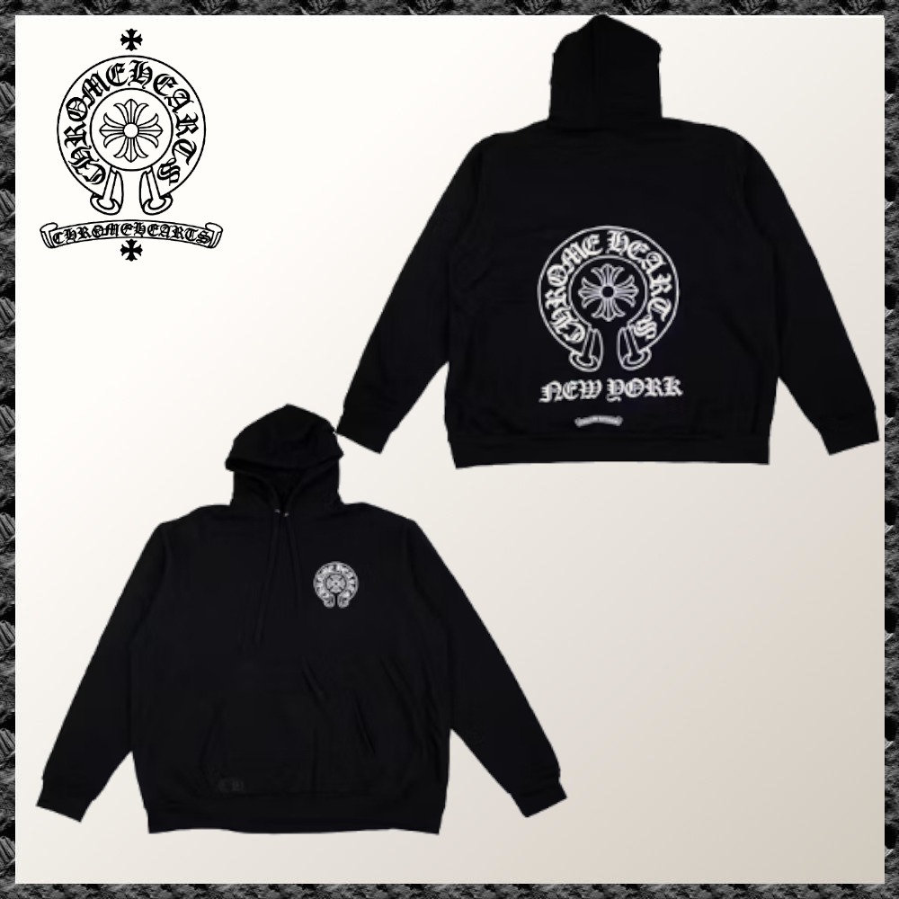 ◆送料込【CHROME HEARTS】ホースシュー New York 限定 パーカー