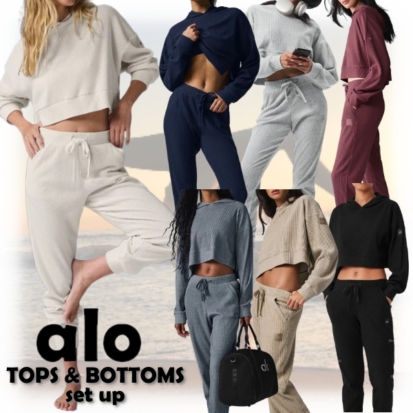 最新発見 上下セット◇ お得【ALO ◇おしゃれ，人気 BOTTOMS & Yoga】TOPS ヨガ・ピラティス