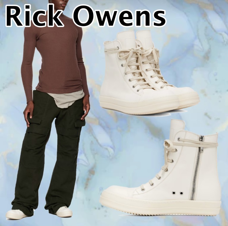 【Rick Owens】ウォッシュドカーフ Porterville スニーカー