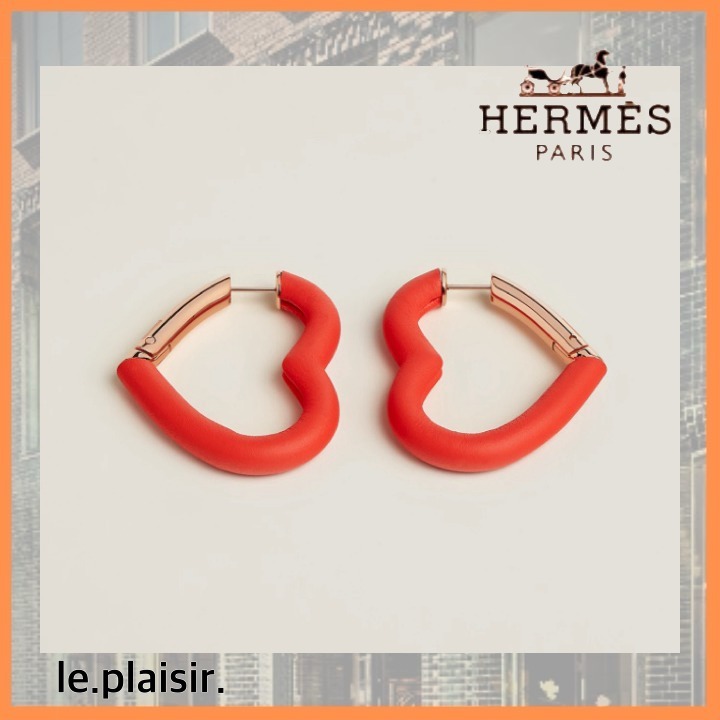 【大きなハートが可愛すぎる♡】HERMES ピアス 大きなハートが可愛すぎる◎【HERMES】ピアス