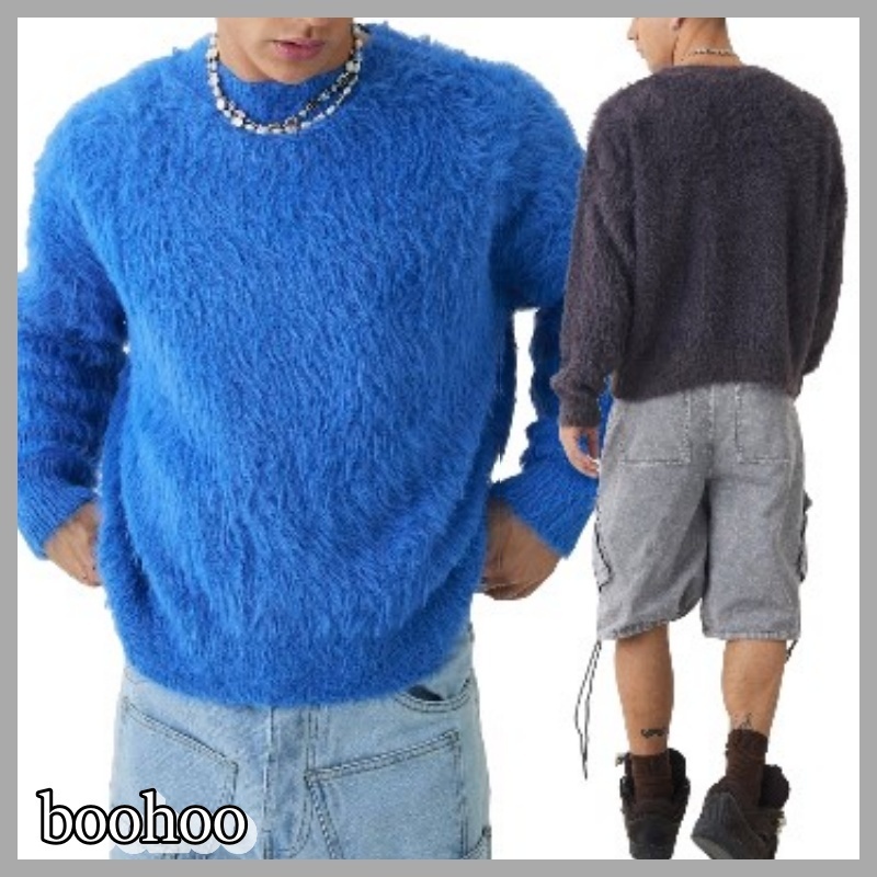 【boohoo】MAN 長袖 オーバーサイズ ふわふわ ニット セーター