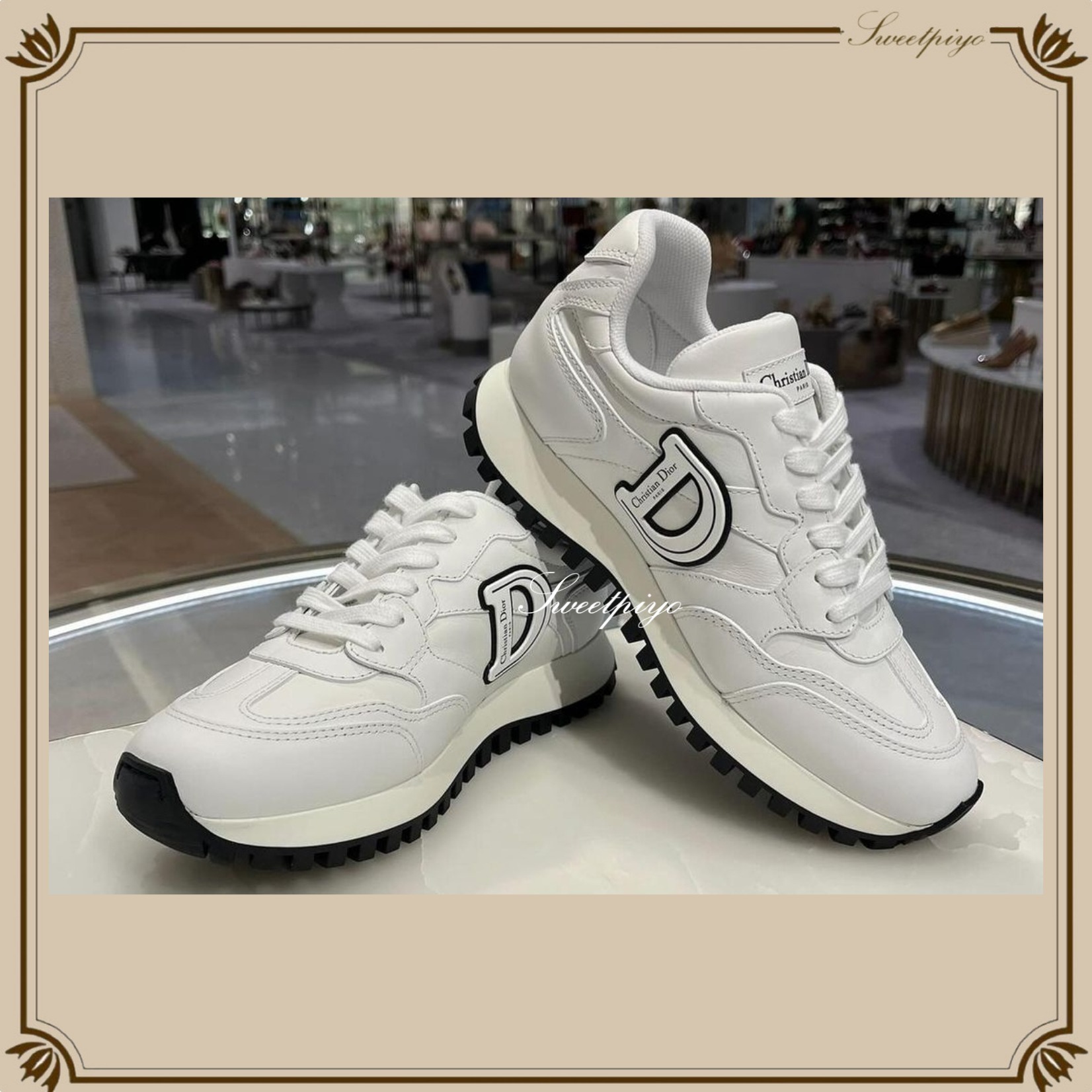 Dior☆スニーカー CDロゴ カーフスキン 超軽量 スポーティ♪