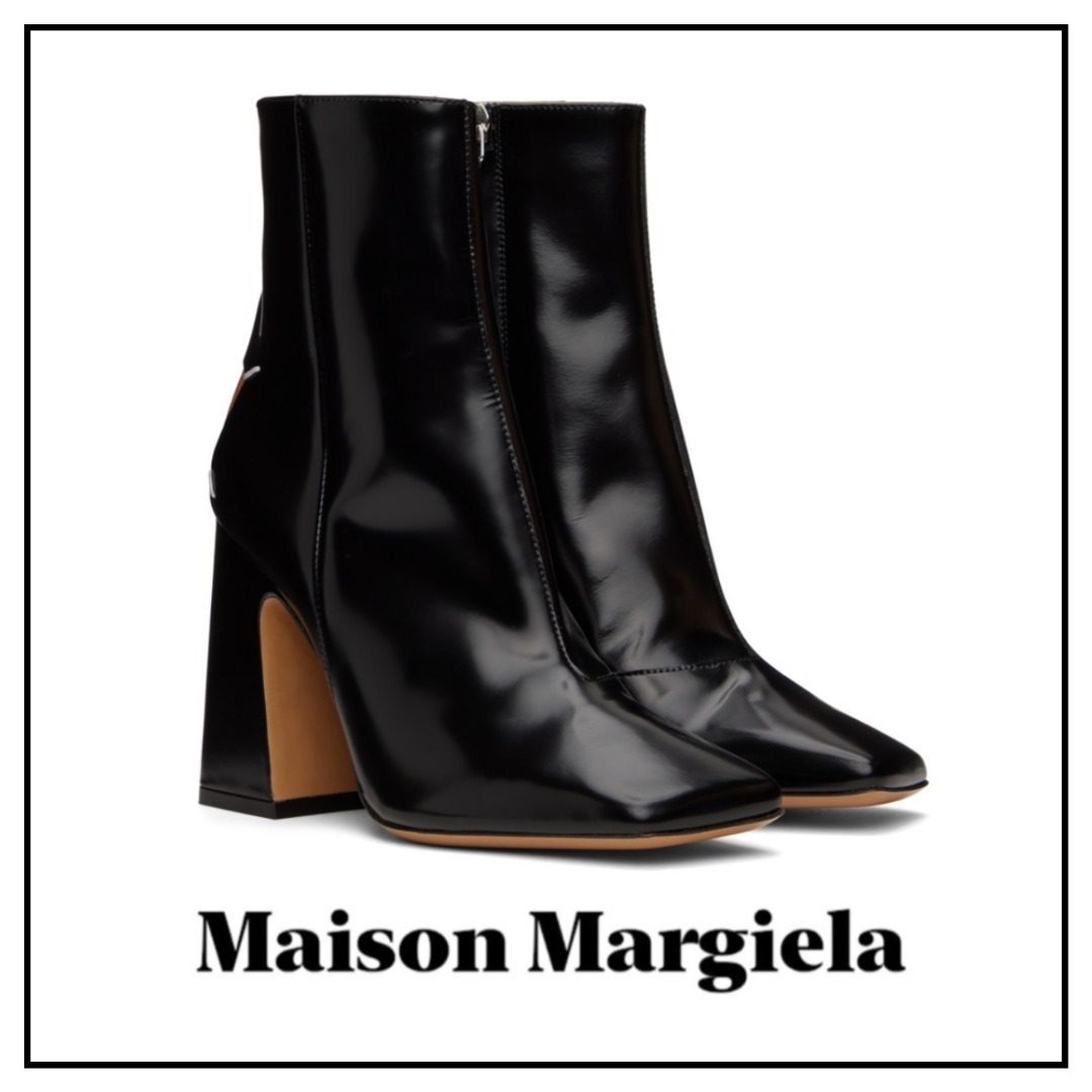 【Maison Margiela】ブラック Decortique アンクルブーツ