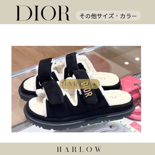 DIOR クリスチャンディオール スライドサンダル ロゴ（スリッパ