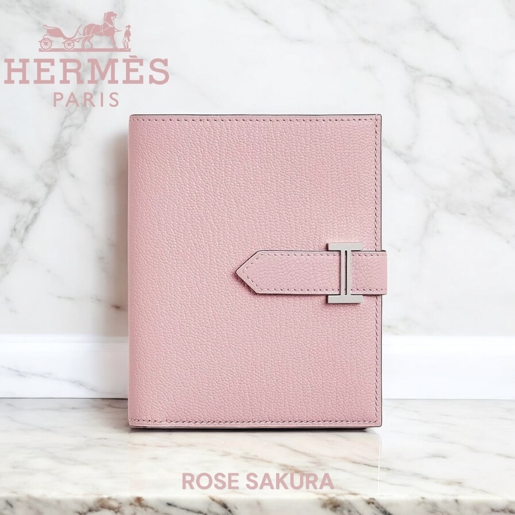 ★正規店購入 HERMES ベアン コンパクト ローズサクラ