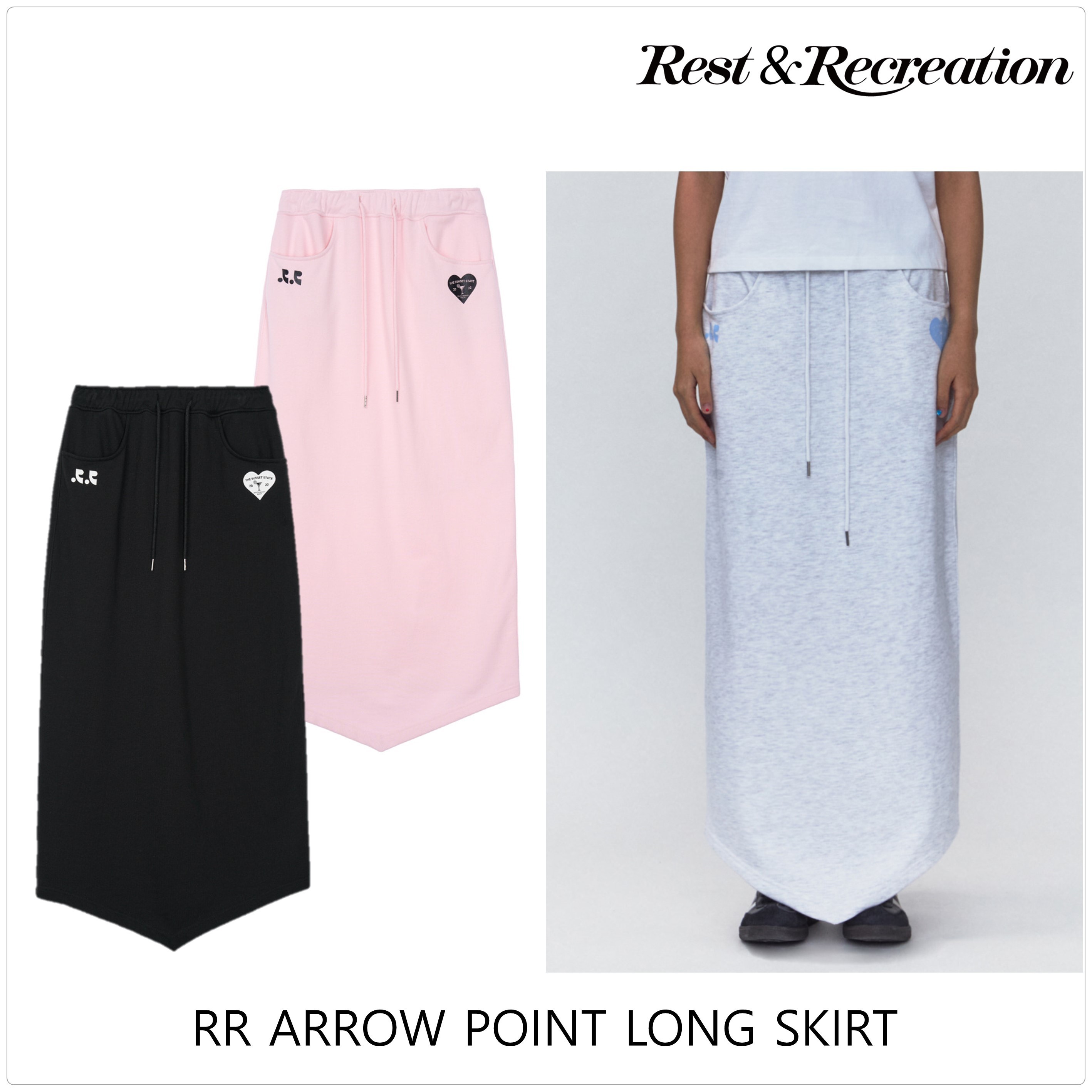 [REST&RECREATION] RR ARROW POINT LONG スカート★新作★韓国★