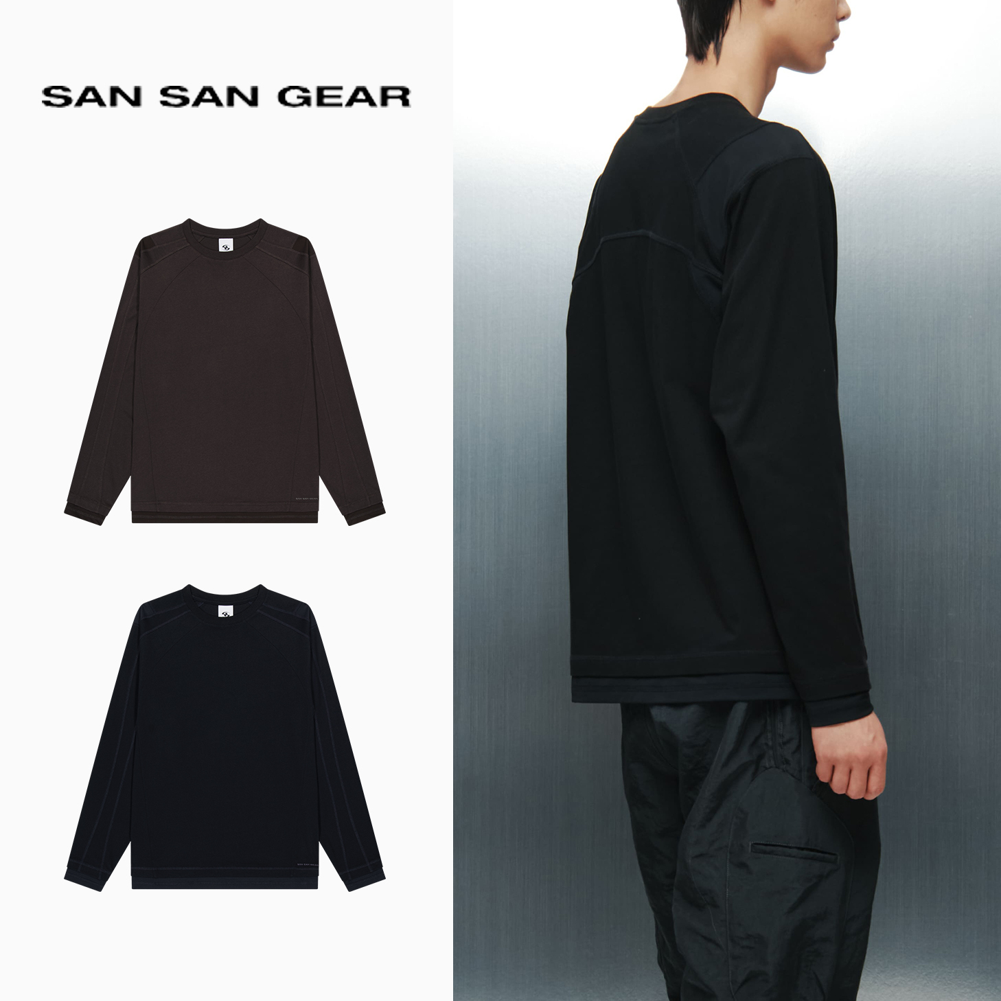 Tシャツ・カットソー SAN SAN GEAR : 24FW / MESH PANELED LONG SLEEVES (2COLORS)