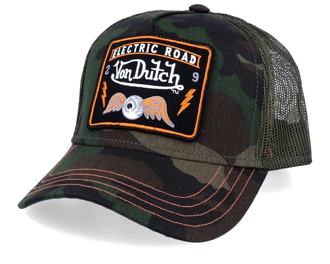 【Von Dutch】 ボンダッチ Camo Trucker ユニセックスキャップ