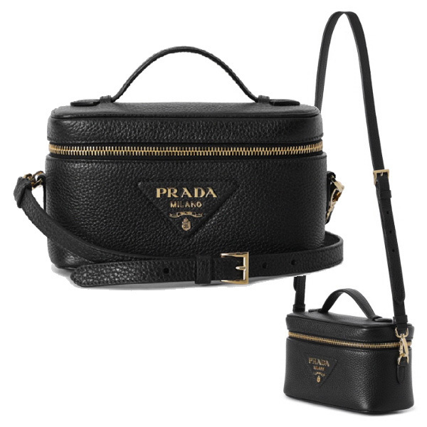PRADA☆Vitello Dino ショルダー ハンドバッグ バニティバッグ