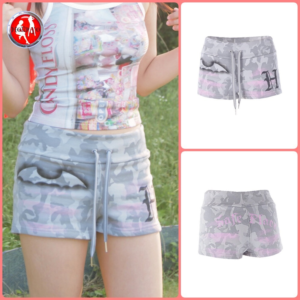 【honkyo】Painted Micro Shorts- Camo