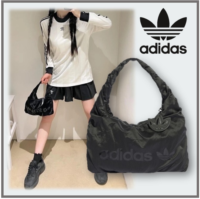 adidas originals ★Adidas Satin Small Shoulder Bag Black