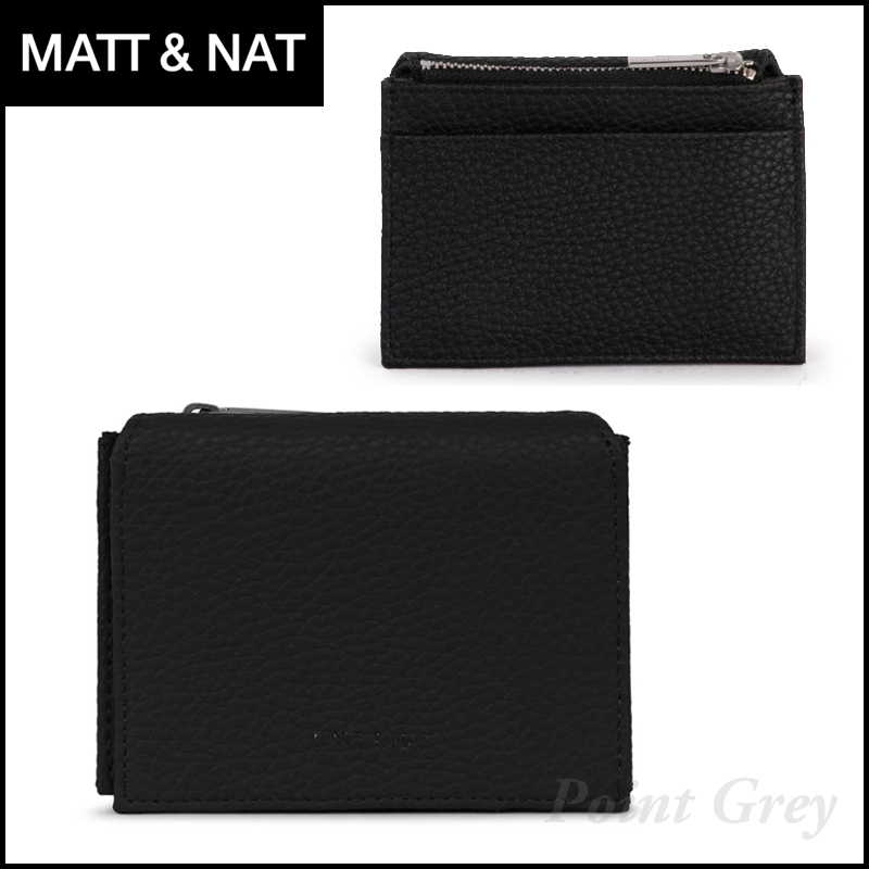【MATT & NAT】ヴィーガンレザー・折りたたみ・ミニ財布