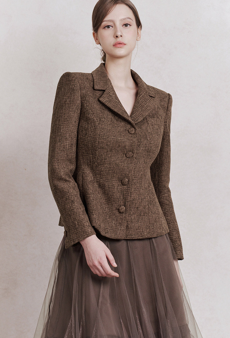 [GRACE U] 韓国高級ブランド ★ Lisa Tweed Jacket