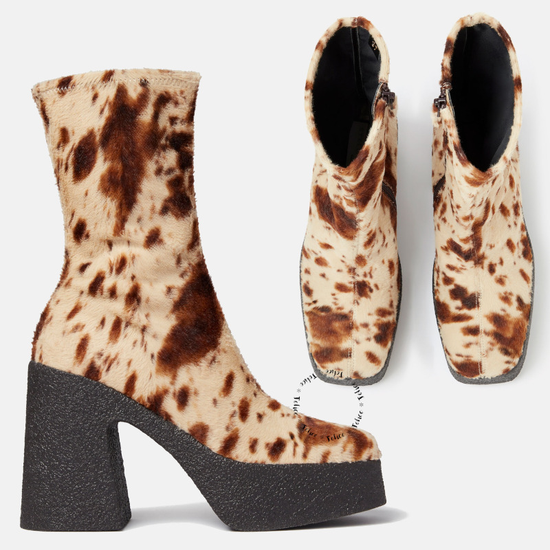 【STELLA MCCARTNEY】 プラットフォーム アンクルブーツ