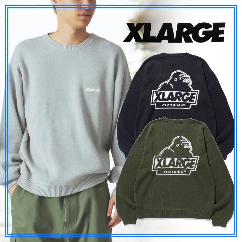大人気 XLARGE SLANTED OG CREWNECK KNIT TOP 主役級アイテム